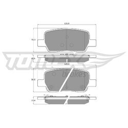 Sada brzdových platničiek kotúčovej brzdy TOMEX Brakes TX 60-19