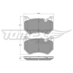 Sada brzdových platničiek kotúčovej brzdy TOMEX Brakes TX 19-43