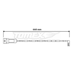 Výstražný kontakt opotrebenia brzdového obloženia TOMEX Brakes TX 30-93