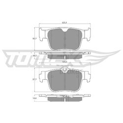 Sada brzdových platničiek kotúčovej brzdy TOMEX Brakes TX 60-10