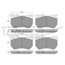 Sada brzdových platničiek kotúčovej brzdy TOMEX Brakes TX 60-21