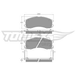 Sada brzdových platničiek kotúčovej brzdy TOMEX Brakes TX 10-56