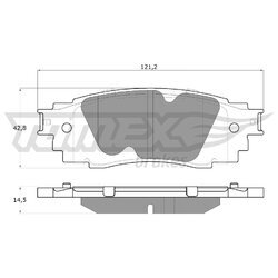 Sada brzdových platničiek kotúčovej brzdy TOMEX Brakes TX 18-98