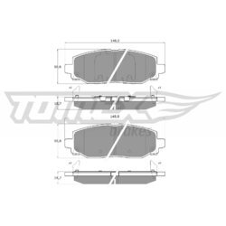 Sada brzdových platničiek kotúčovej brzdy TOMEX Brakes TX 60-04