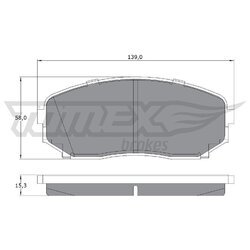 Sada brzdových platničiek kotúčovej brzdy TOMEX Brakes TX 17-421