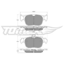 Sada brzdových platničiek kotúčovej brzdy TOMEX Brakes TX 60-11