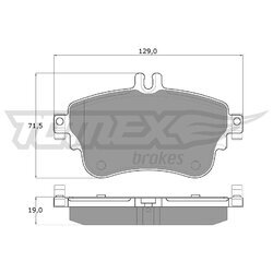 Sada brzdových platničiek kotúčovej brzdy TOMEX Brakes TX 18-07