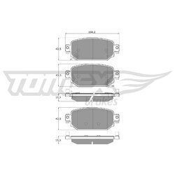 Sada brzdových platničiek kotúčovej brzdy TOMEX Brakes TX 18-69