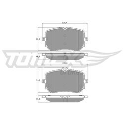 Sada brzdových platničiek kotúčovej brzdy TOMEX Brakes TX 19-48