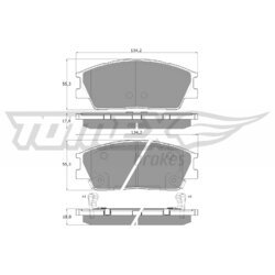 Sada brzdových platničiek kotúčovej brzdy TOMEX Brakes TX 60-01