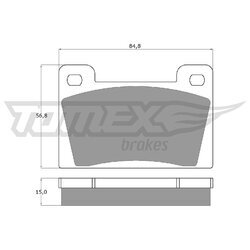 Sada brzdových platničiek kotúčovej brzdy TOMEX Brakes TX 10-26