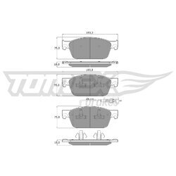 Sada brzdových platničiek kotúčovej brzdy TOMEX Brakes TX 16-46