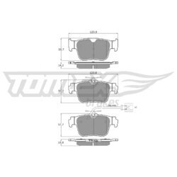 Sada brzdových platničiek kotúčovej brzdy TOMEX Brakes TX 60-101