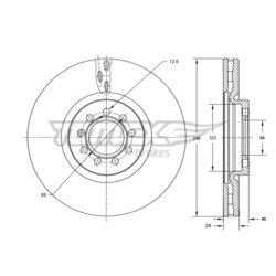 Brzdový kotúč TOMEX Brakes TX 73-40