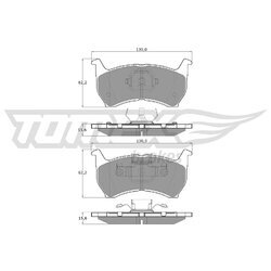 Sada brzdových platničiek kotúčovej brzdy TOMEX Brakes TX 11-44