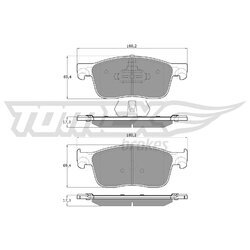 Sada brzdových platničiek kotúčovej brzdy TOMEX Brakes TX 18-63