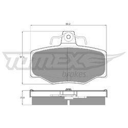 Sada brzdových platničiek kotúčovej brzdy TOMEX Brakes TX 12-93