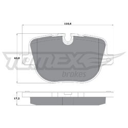 Sada brzdových platničiek kotúčovej brzdy TOMEX Brakes TX 16-93