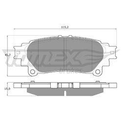 Sada brzdových platničiek kotúčovej brzdy TOMEX Brakes TX 18-40