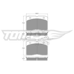 Sada brzdových platničiek kotúčovej brzdy TOMEX Brakes TX 11-26