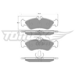 Sada brzdových platničiek kotúčovej brzdy TOMEX Brakes TX 11-50