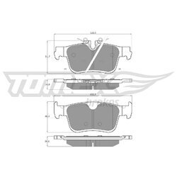 Sada brzdových platničiek kotúčovej brzdy TOMEX Brakes TX 18-872