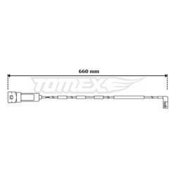 Výstražný kontakt opotrebenia brzdového obloženia TOMEX Brakes TX 31-03