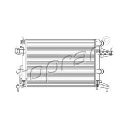 Chladič motora TOPRAN 206 970