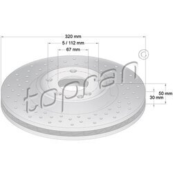 Brzdový kotúč TOPRAN 408 931