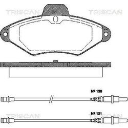 Sada brzdových platničiek kotúčovej brzdy TRISCAN 8110 38156