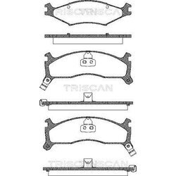 Sada brzdových platničiek kotúčovej brzdy TRISCAN 8110 18004