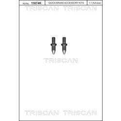 sada skrutiek, brzdový kotúč TRISCAN 8105 116015