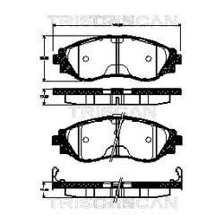 Sada brzdových platničiek kotúčovej brzdy TRISCAN 8110 21010