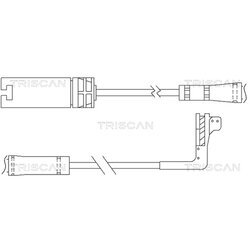 Výstražný kontakt opotrebenia brzdového obloženia TRISCAN 8115 11054