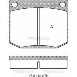 Sada brzdových platničiek kotúčovej brzdy TRISCAN 8110 65604