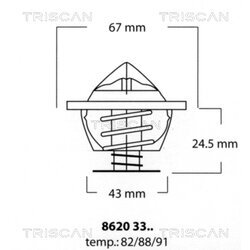 Termostat chladenia TRISCAN 8620 3391