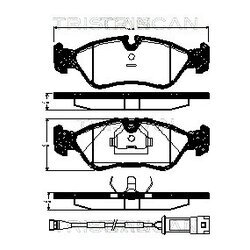 Sada brzdových platničiek kotúčovej brzdy TRISCAN 8110 24891