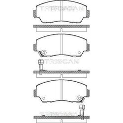 Sada brzdových platničiek kotúčovej brzdy TRISCAN 8110 50872