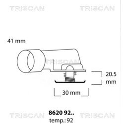 Termostat chladenia TRISCAN 8620 9292