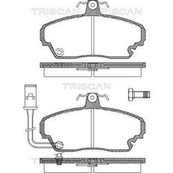 Sada brzdových platničiek kotúčovej brzdy TRISCAN 8110 10508