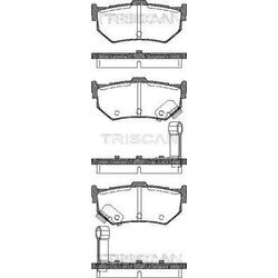 Sada brzdových platničiek kotúčovej brzdy TRISCAN 8110 10998