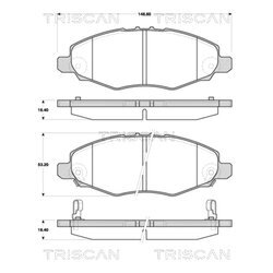 Sada brzdových platničiek kotúčovej brzdy TRISCAN 8110 13067