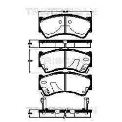 Sada brzdových platničiek kotúčovej brzdy TRISCAN 8110 69019