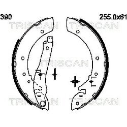 Sada brzdových čeľustí TRISCAN 8100 28390