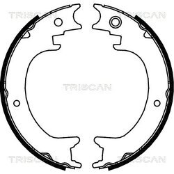 Sada brzd. čeľustí parkov. brzdy TRISCAN 8100 68004