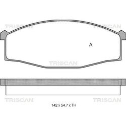 Sada brzdových platničiek kotúčovej brzdy TRISCAN 8110 14007