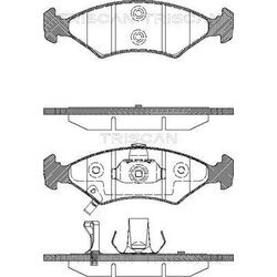 Sada brzdových platničiek kotúčovej brzdy TRISCAN 8110 18007