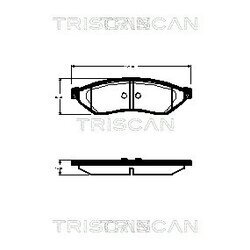 Sada brzdových platničiek kotúčovej brzdy TRISCAN 8110 21009