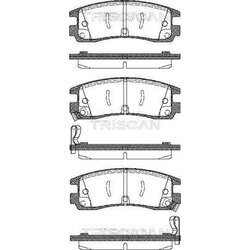 Sada brzdových platničiek kotúčovej brzdy TRISCAN 8110 24015