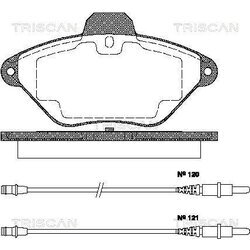 Sada brzdových platničiek kotúčovej brzdy TRISCAN 8110 38180